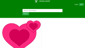openclipart圖庫：Two Pink Hearts Together縮圖