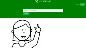 openclipart圖庫：Élève posant une question / Student asking a question-資源代表圖