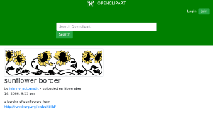 openclipart圖庫：sunflower border-資源代表圖