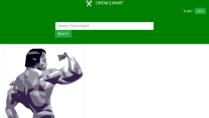 openclipart圖庫：Posing Bodybuilder-資源代表圖
