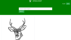 openclipart圖庫：Deer Head縮圖