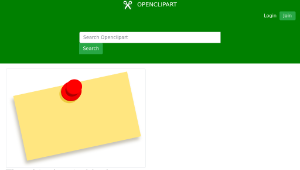 openclipart圖庫：Thumbtack note blank-資源代表圖