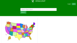 openclipart圖庫：United States Map
