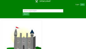 openclipart圖庫：Castle with flag-資源代表圖