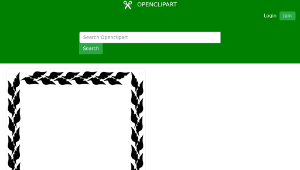 openclipart圖庫：Border BW Leaf-資源代表圖
