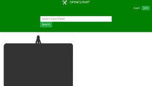 openclipart圖庫：white board silhouette