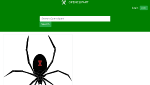 openclipart圖庫：Black Widow Spider縮圖