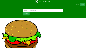 openclipart圖庫：Fast Food, Lunch-Dinner, Hamburger縮圖