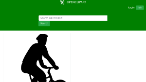 openclipart圖庫：Bicyclist Sillouette縮圖