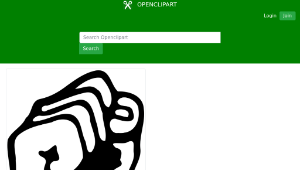 openclipart圖庫：A raised fist-資源代表圖