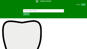 openclipart圖庫：Tooth Line Art-資源代表圖