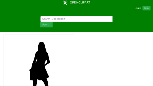 openclipart圖庫：Woman Silhouette 21縮圖