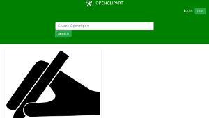 openclipart圖庫：mano con penna - hand and pen-資源代表圖