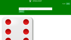 openclipart圖庫：dado 6縮圖