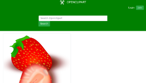 openclipart圖庫：strawberry flat shaded縮圖