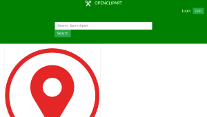 openclipart圖庫：Flat location logo縮圖