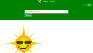 openclipart圖庫：Cool Happy Sun-資源代表圖