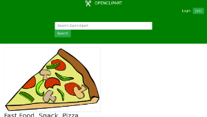 openclipart圖庫：Fast Food, Snack, Pizza, Pepperoni Mushroom-資源代表圖