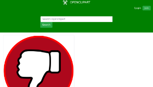 openclipart圖庫：Thumbs Down Circle-資源代表圖