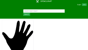 openclipart圖庫：Raised Hand in Silhouette-資源代表圖