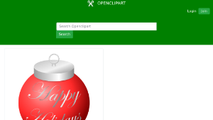 openclipart圖庫：Happy Holidays Ornament-資源代表圖