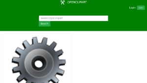 openclipart圖庫：Two Gears Gray縮圖