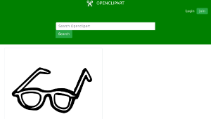 openclipart圖庫：sunglasses outline-資源代表圖