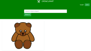 openclipart圖庫：Simple Teddy Bear