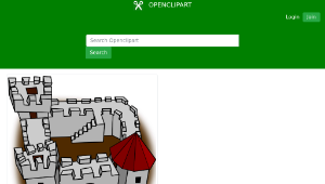 openclipart圖庫：Cartoon Comic Fort Fortress Stronghold Castle