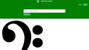 openclipart圖庫：Bass clef-資源代表圖