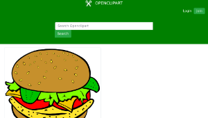 openclipart圖庫：Fast Food, Lunch-Dinner, Chicken Burger