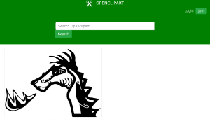 openclipart圖庫：Dragon's head