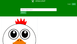 openclipart圖庫：Funny Chicken Face Cartoon-資源代表圖
