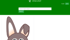 openclipart圖庫：funny bunny face縮圖