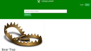 openclipart圖庫：Bear Trap