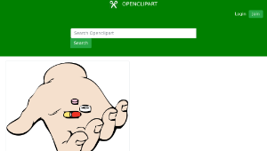 openclipart圖庫：hand and pills-資源代表圖