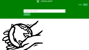 openclipart圖庫：Earth in gentle hands
