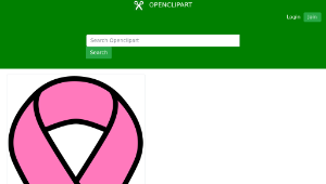 openclipart圖庫：Pink Breast Cancer Ribbon
