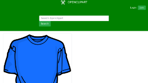 openclipart圖庫：Azure T-Shirt-資源代表圖