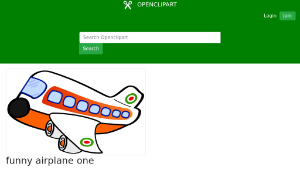 openclipart圖庫：funny airplane one縮圖