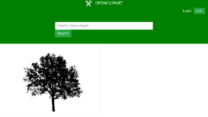 openclipart圖庫：tree silhouette 5