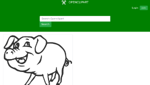openclipart圖庫：Smiling pig-資源代表圖
