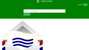 openclipart圖庫：Air mail envelope縮圖