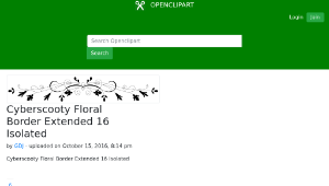 openclipart圖庫：Cyberscooty Floral Border Extended 16 Isolated