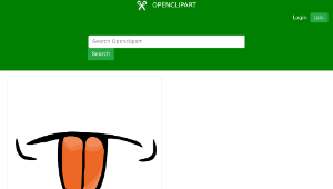 openclipart圖庫：Mouth with tongue