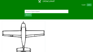 openclipart圖庫：Top-down Airplane View