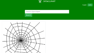 openclipart圖庫：ragno the spider with a simple web