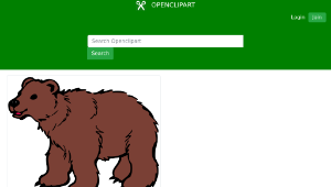 openclipart圖庫：Young Brown Bear