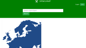 openclipart圖庫：Map of Europe (equidistant)縮圖