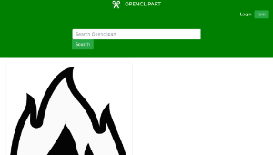 openclipart圖庫：Fire - Monochrome-資源代表圖